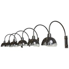 German Wall Mounted Industrial Lights, circa 1930s