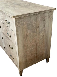 German Walnut Chest Of Drawers With Bookmatched Walnut Burl Book-Matched Veneer