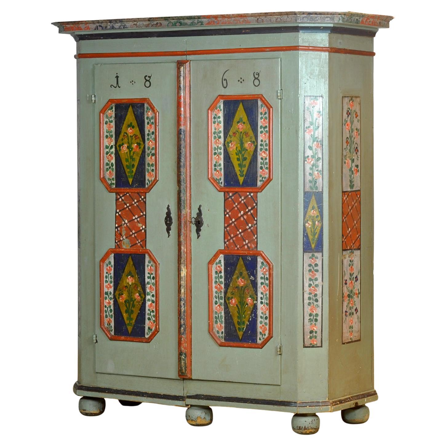 German Wedding Cabinet, dated 1868