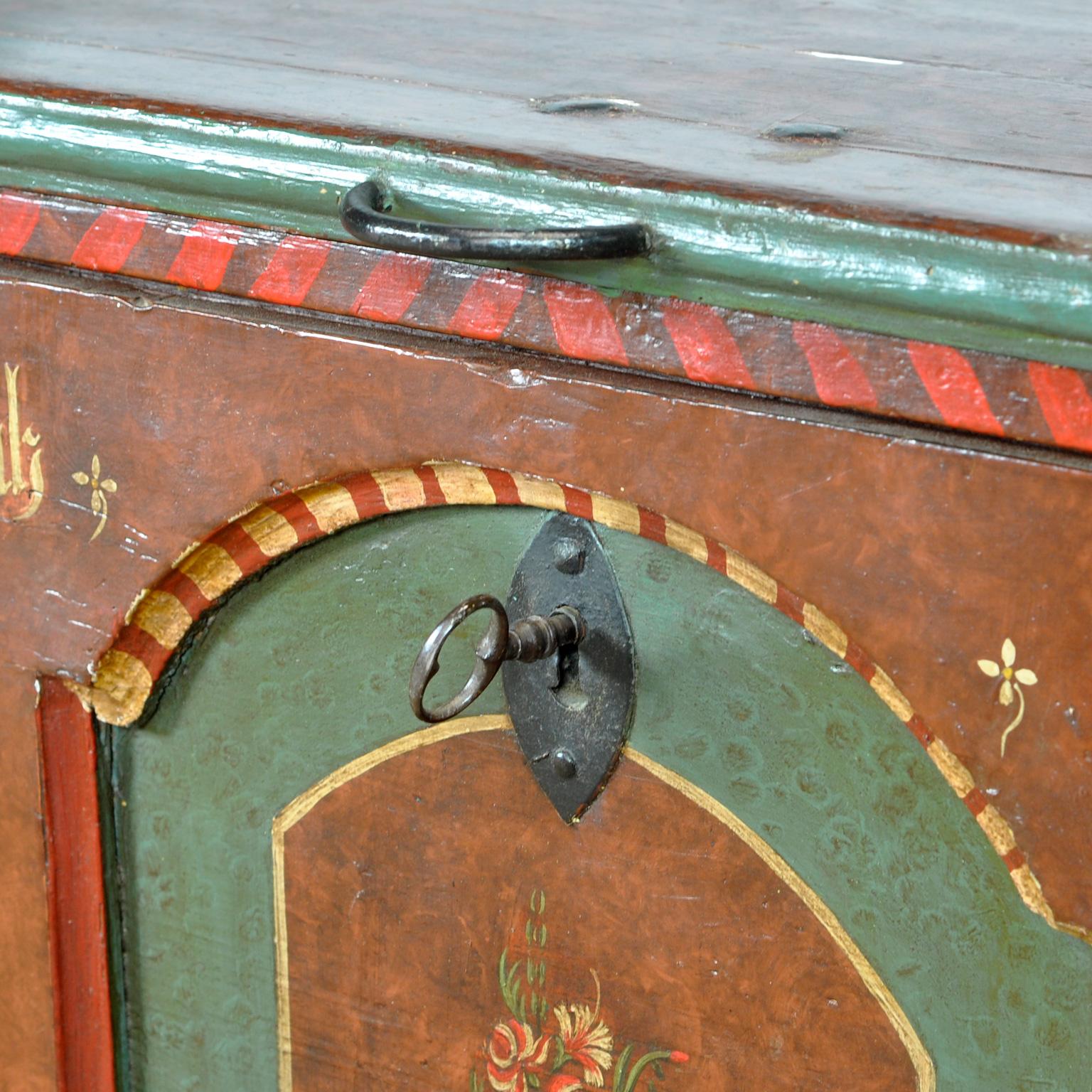 Iron German Wedding Chest from 1820