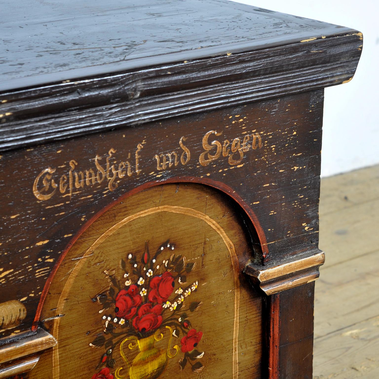 German Wedding Chest from 1842 For Sale 2