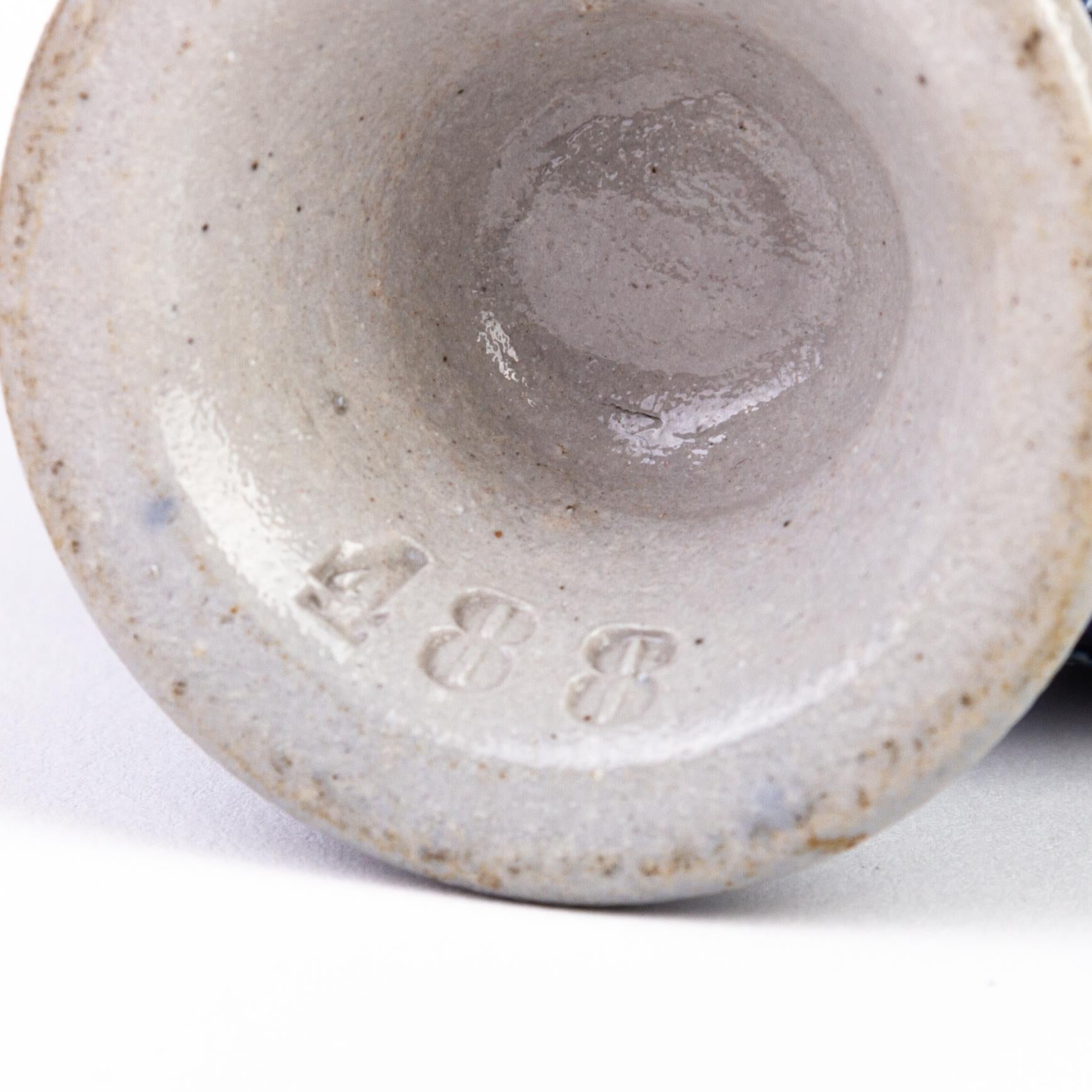 German Westerwald Salt Glazed Pottery Ewer Jug 19th C For Sale 1
