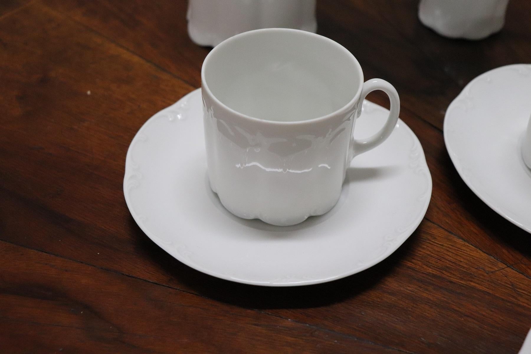 German White Porcelain Tea and Coffee Set by Rosenthal Group 28 Pieces 3