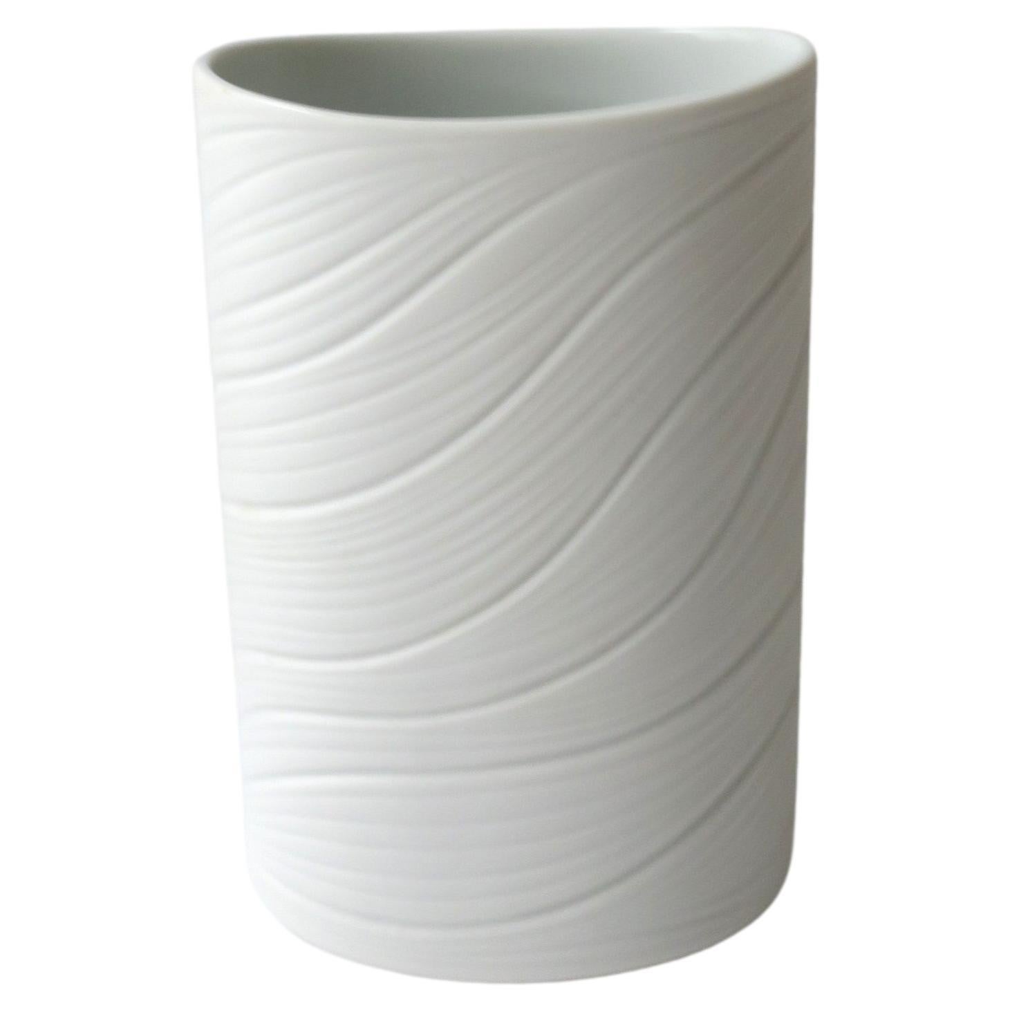 German White Matte Porcelain Vase by Rosenthal Studio Line For Sale