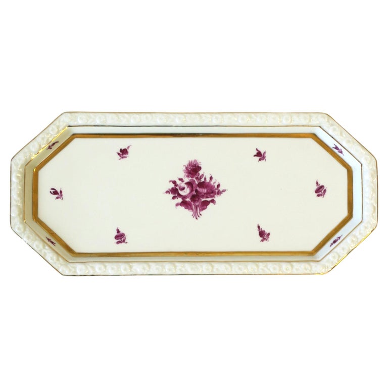 German White Porcelain Serving or Vanity Tray by Rosenthal For Sale at