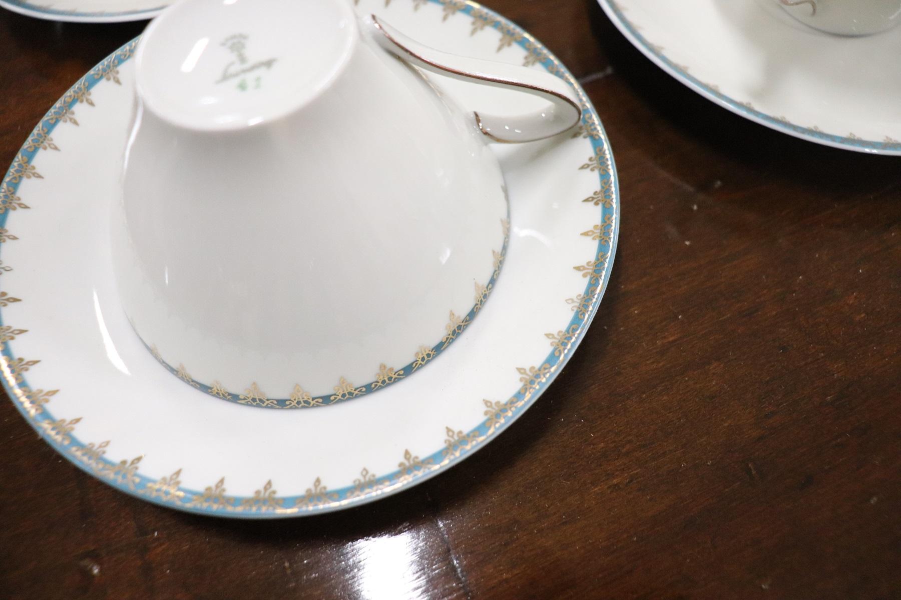 Late 20th Century German White Porcelain Tea Set by Bavaria 27 Pieces