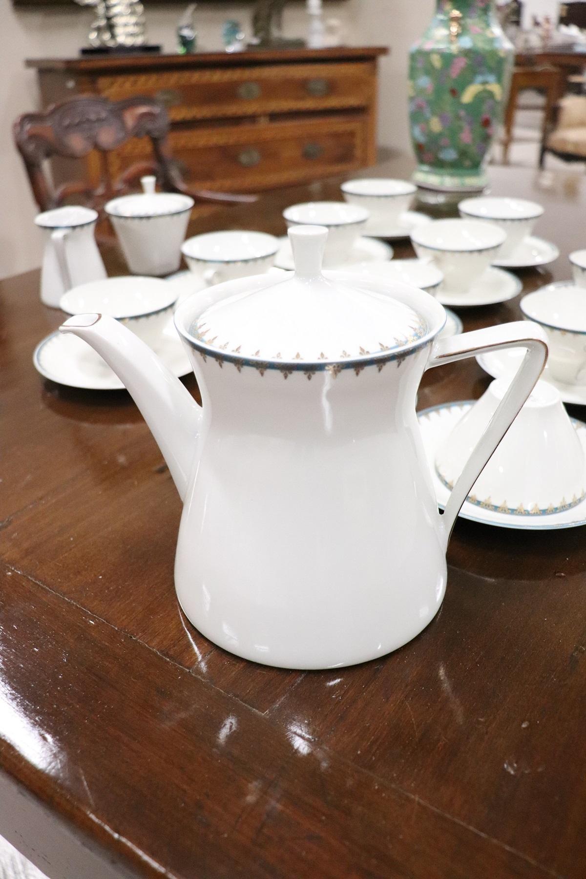German White Porcelain Tea Set by Bavaria 27 Pieces 1