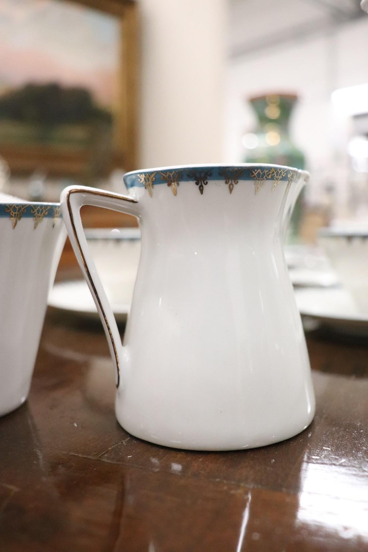 German White Porcelain Tea Set by Bavaria 27 Pieces 5