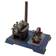 Motore a vapore tedesco in lamiera Wilesco per bambini, circa 1960