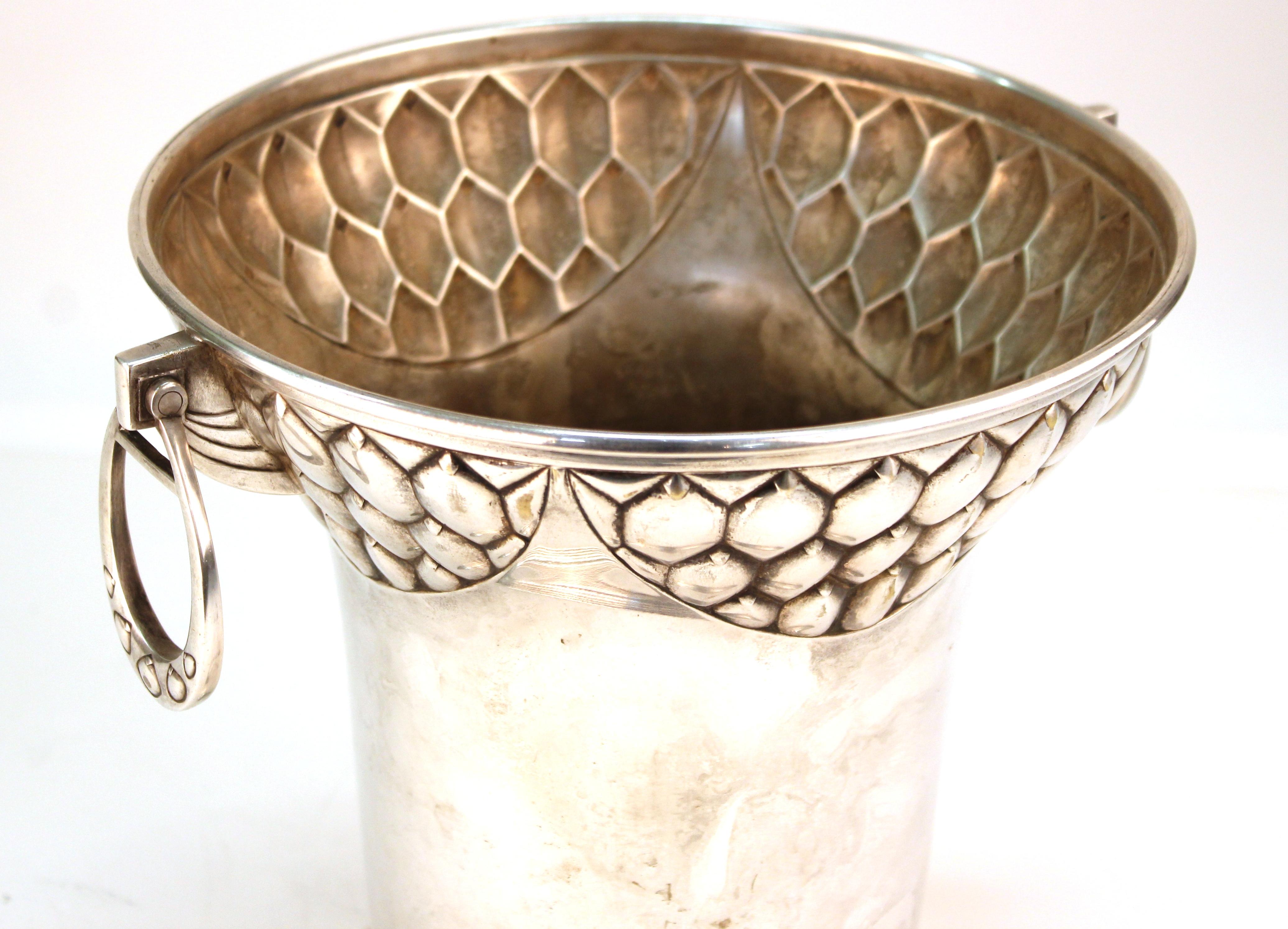 German WMF Secessionist Silver Plated Ice Bucket 5