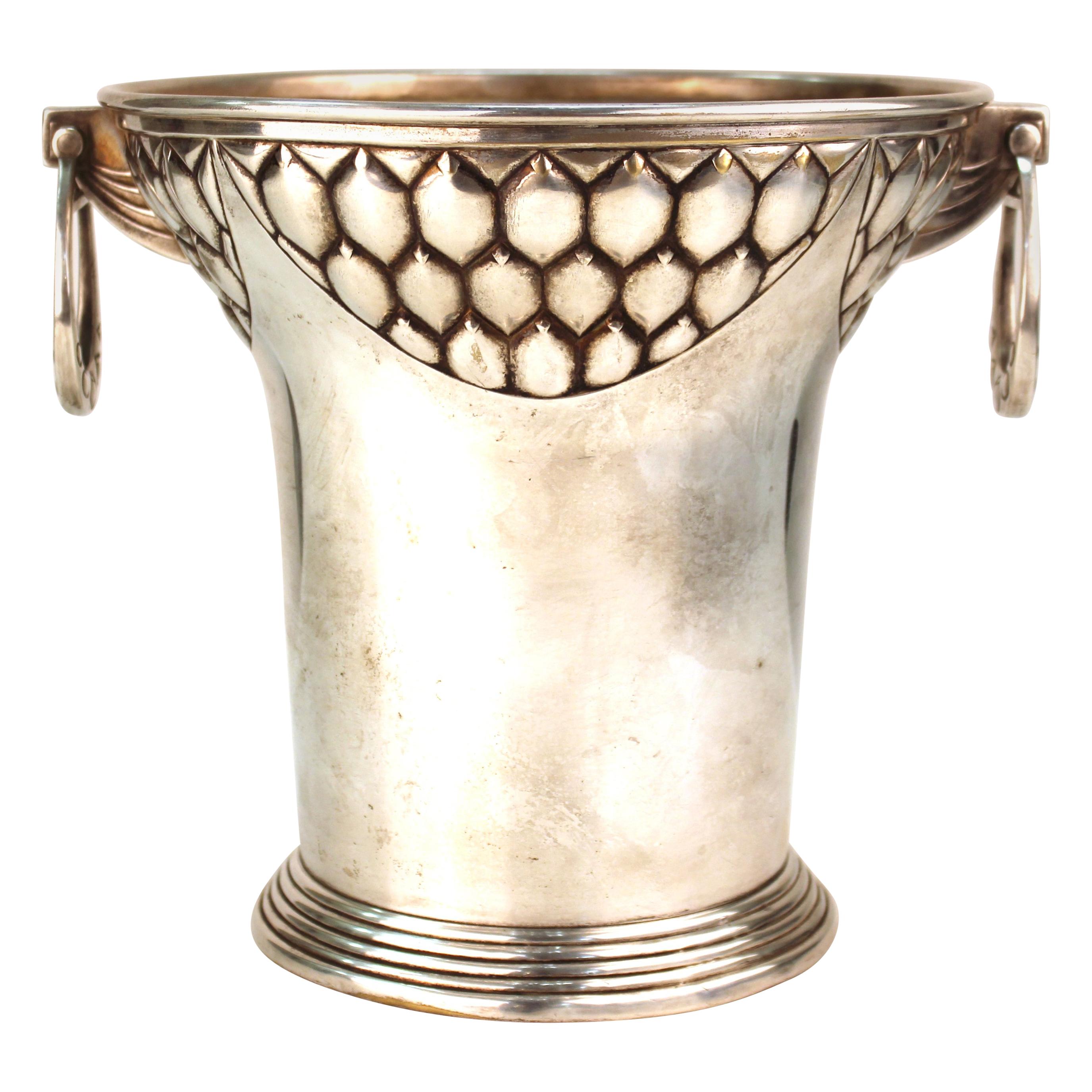 German WMF Secessionist Silver Plated Ice Bucket