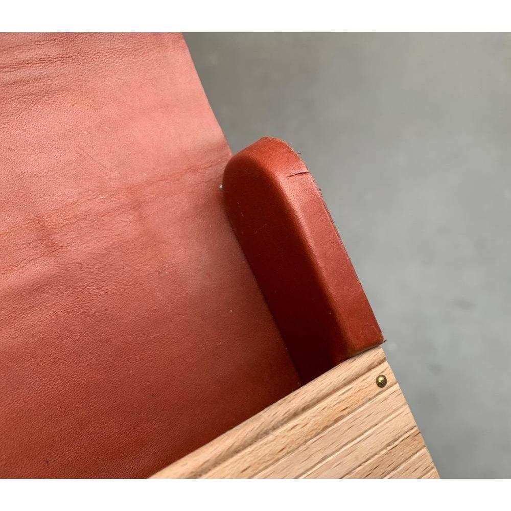 German Wood and Leather Bag by René Vater Object Design For Sale 7