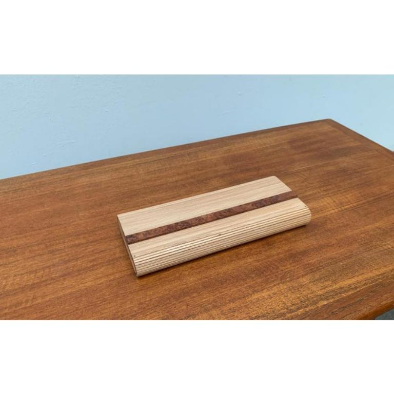 German Wood and Leather Bag by René Vater Object Design For Sale 4
