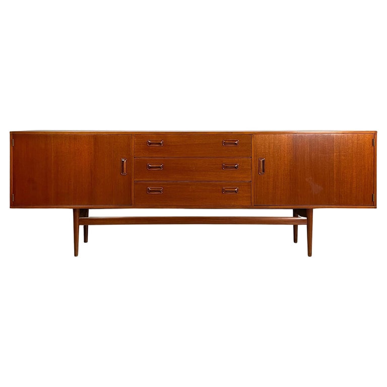 German wood sideboard by Musterring with drawers and compartments, 1960s at 1stDibs