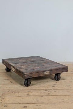 Deutscher Holztrolley-Tisch 1960er Jahre