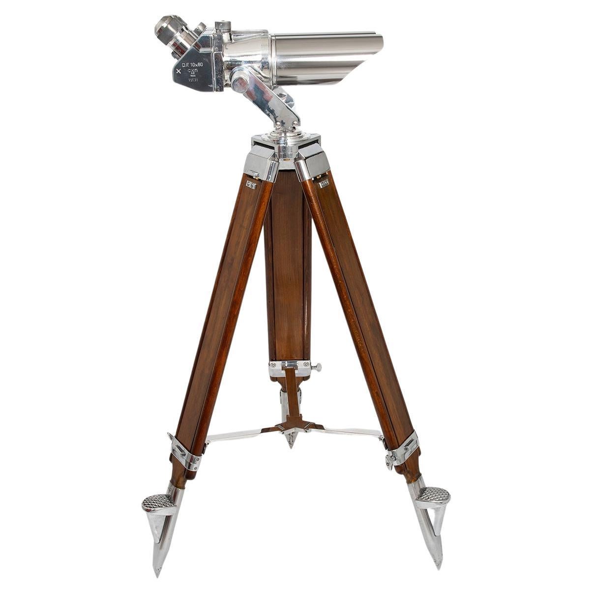 German World War 11 Emil Busch Binoculars, 10 x 80, Superb Optics, Polished...