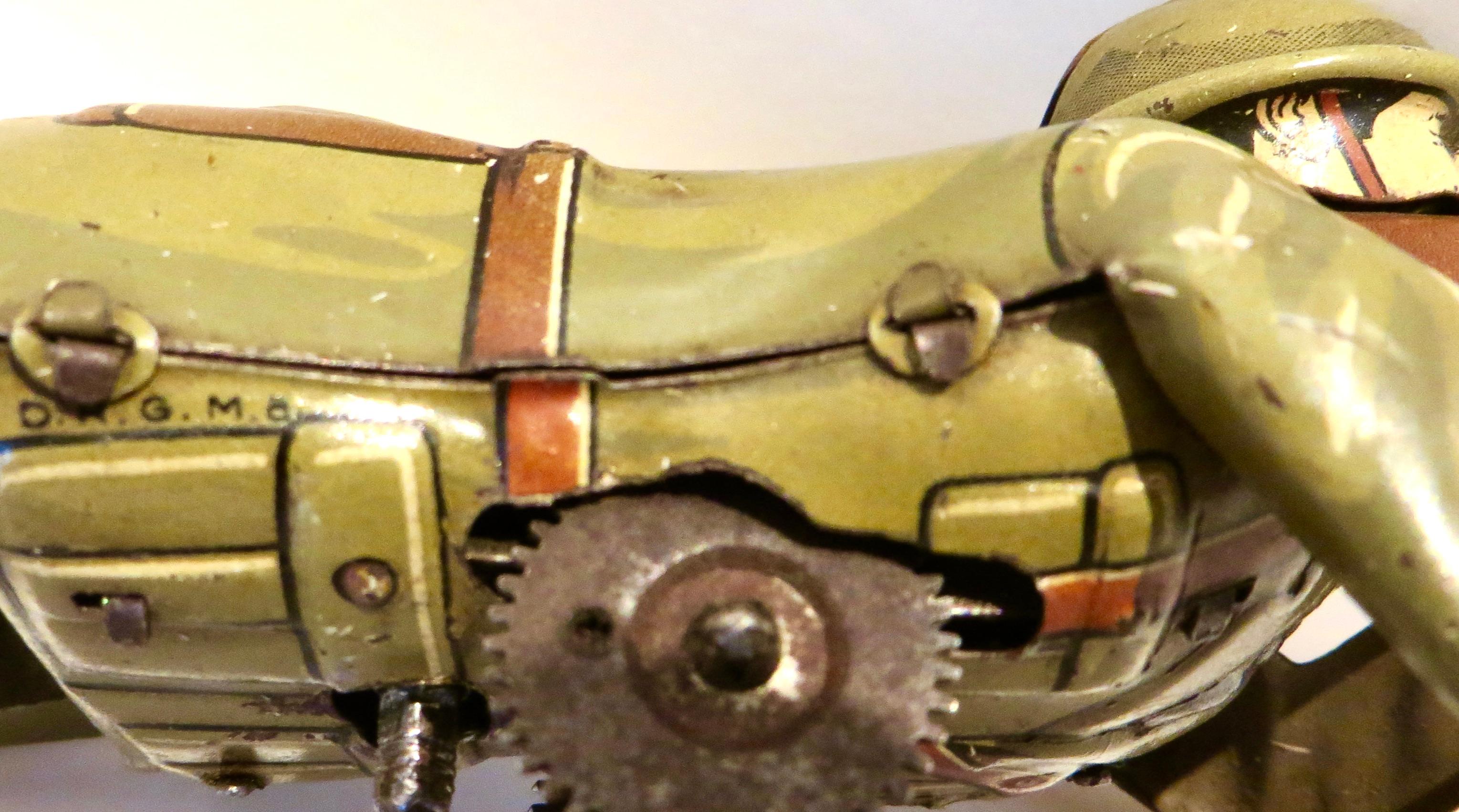 Deutscher Weltkrieg Scharfschütze Soldat Windup Tin Toy. Deutscher, um 1920 2