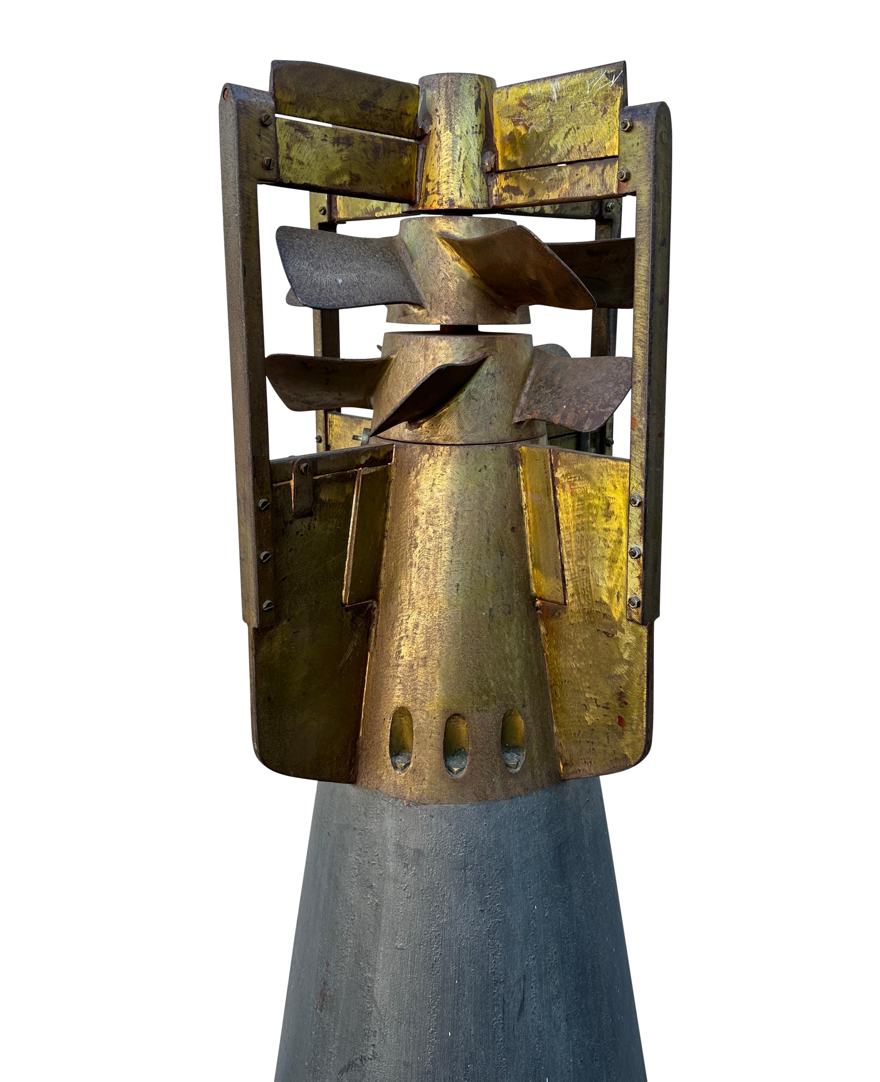 Machine Age German WWII U-Boat G7A (TII) Torpedo Rear Section Prop