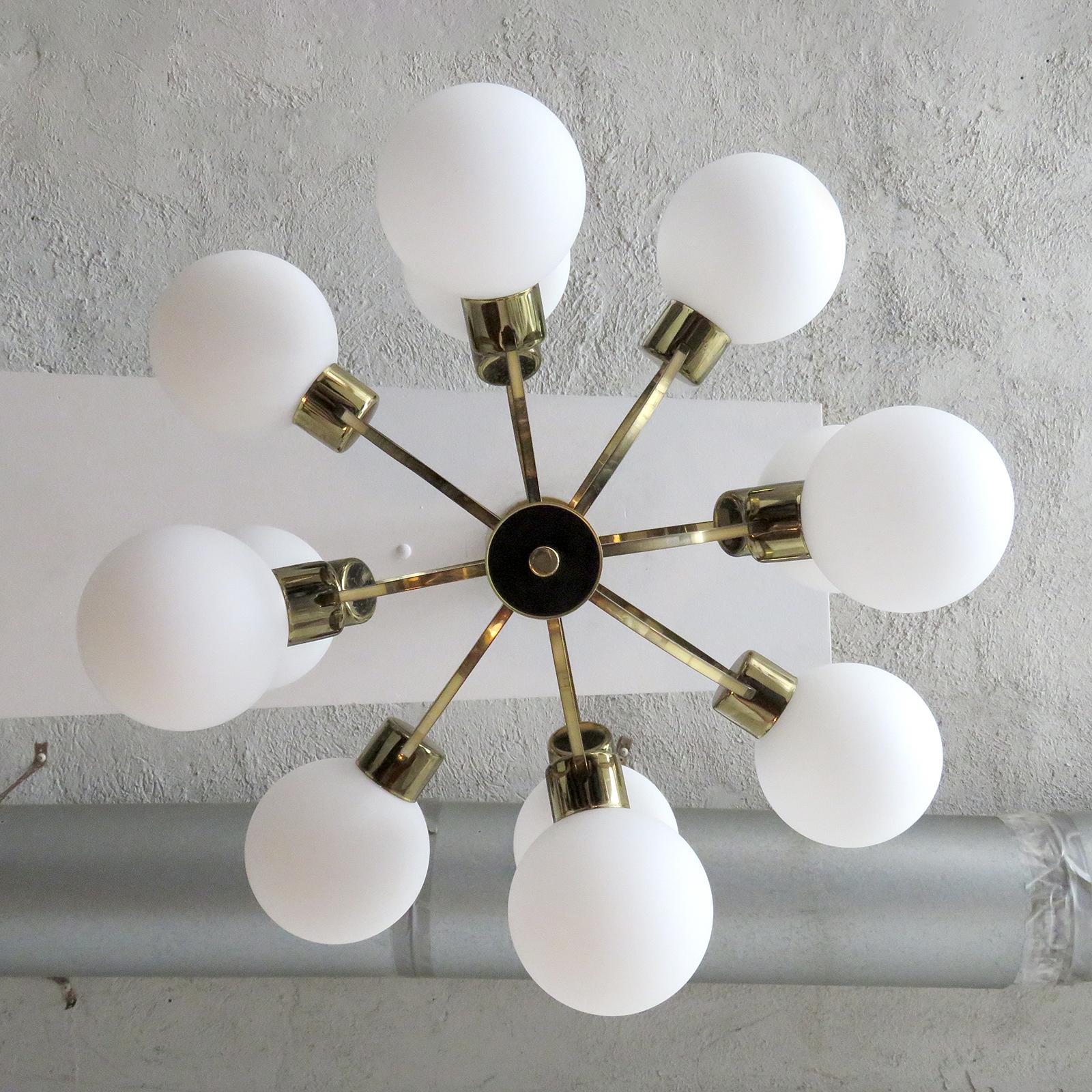 Brass German XL-Atomic Chandelier, 1970