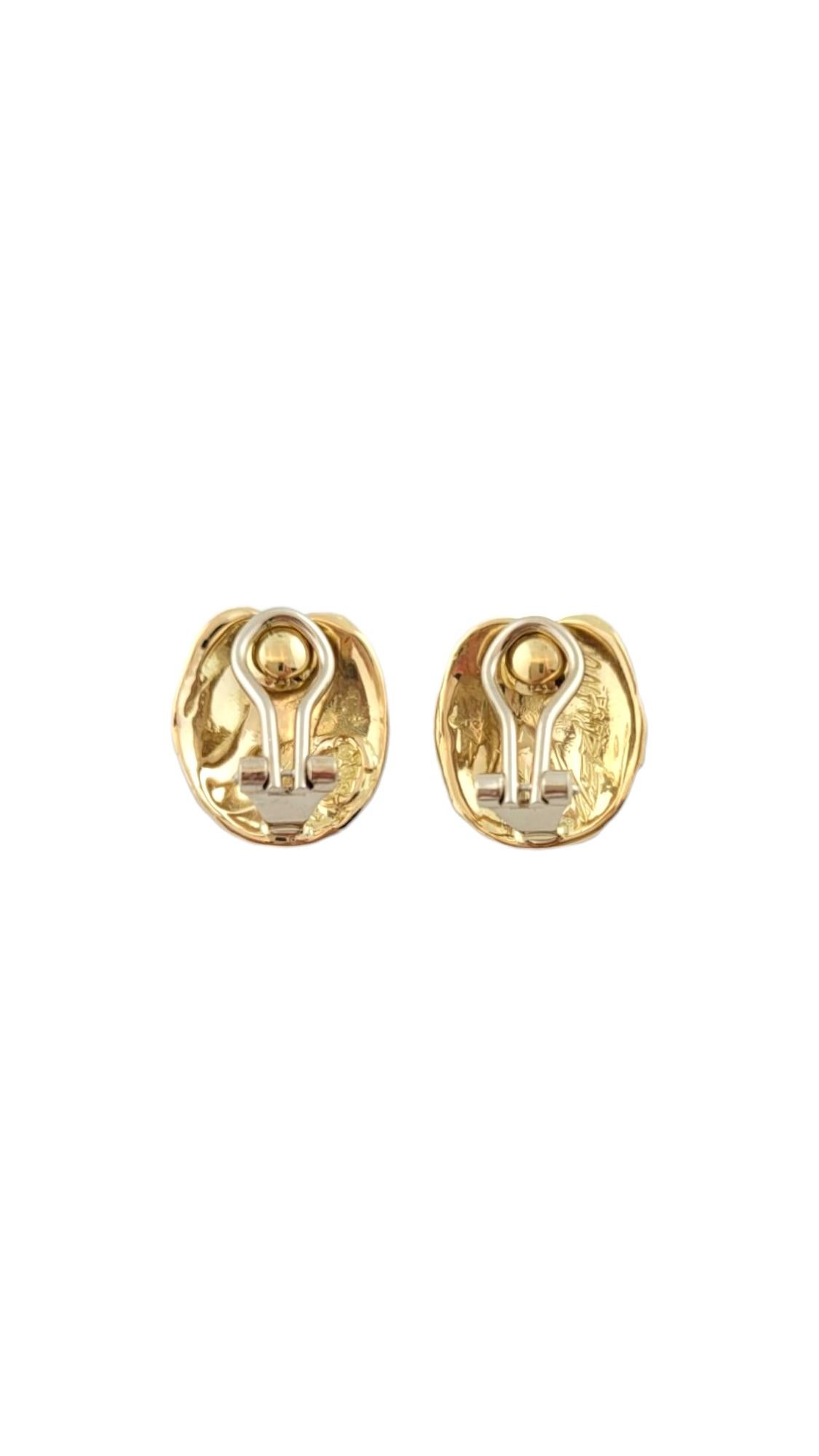 Germano 18K Yellow Gold Italian Medusa Earrings #16090 In Good Condition For Sale In Washington Depot, CT
