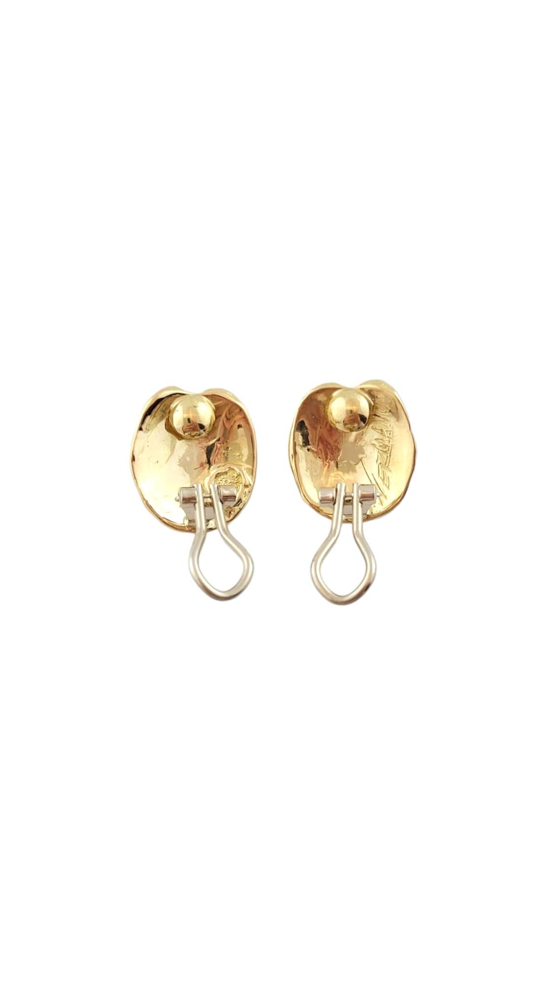 Women's Germano 18K Yellow Gold Italian Medusa Earrings #16090 For Sale