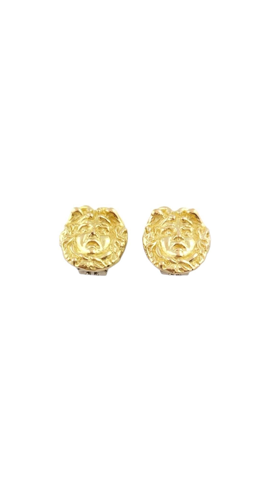 Deutsche Germano 18K Gelbgold Italienische Medusa-Ohrringe #20793 (Zeitgenössisch) im Angebot