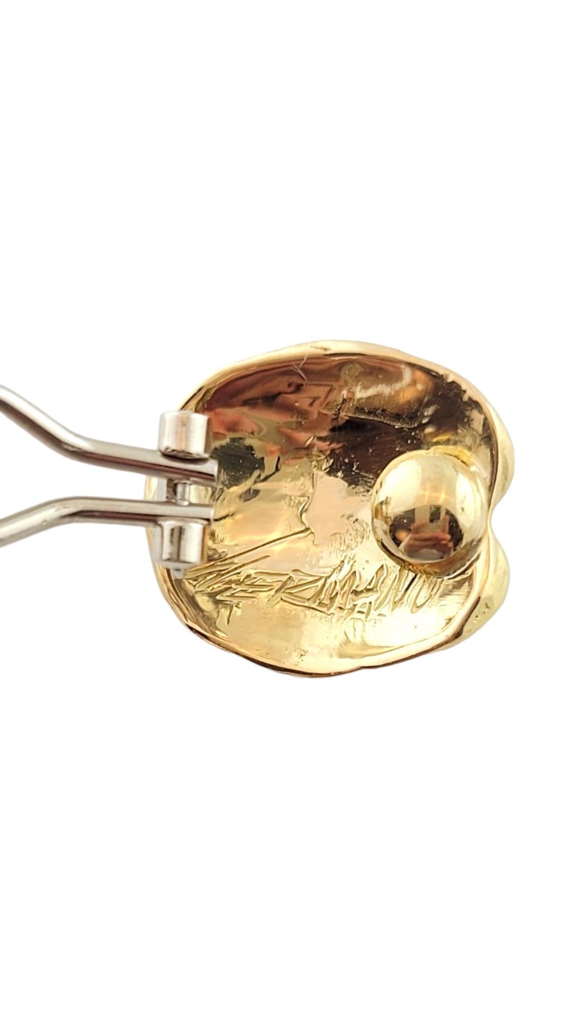 Deutsche Germano 18K Gelbgold Italienische Medusa-Ohrringe #20793 im Angebot 1