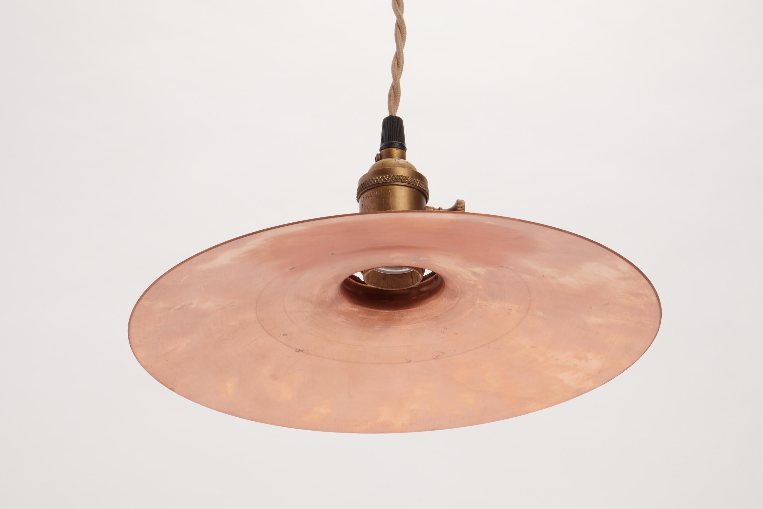 Industrial Germany, 1920s Copper Swinging Lamps