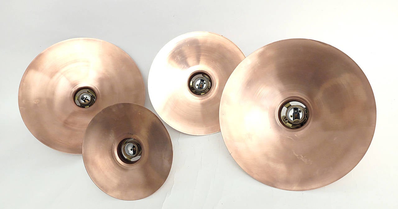 Germany, 1920s Copper Swinging Lamps 3
