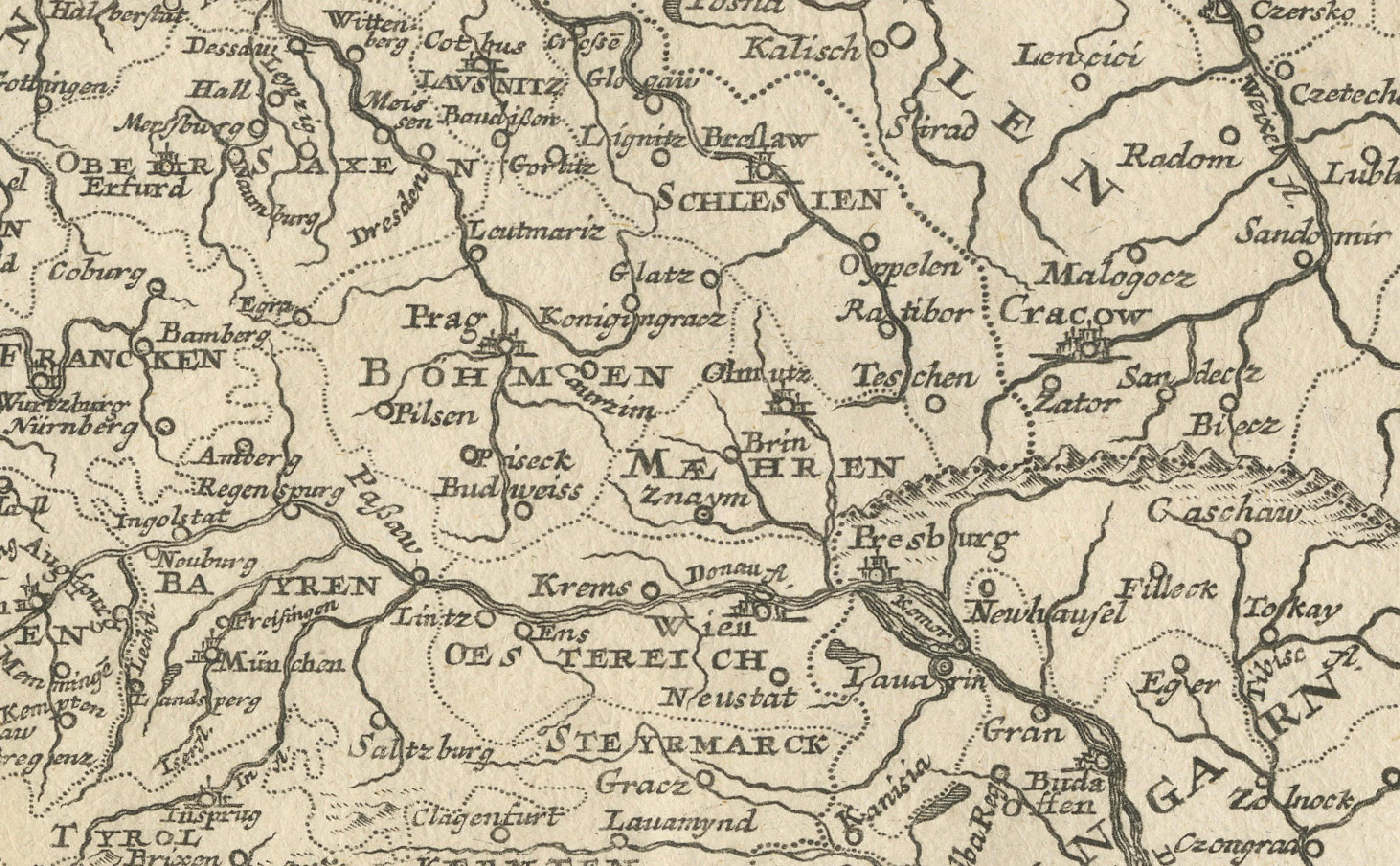 Alemania y las fronteras del Imperio: el Mapa de Bodenehr del Mundo Sacro Romano Germánico, 1710 en Bueno estado para la venta en Langweer, NL