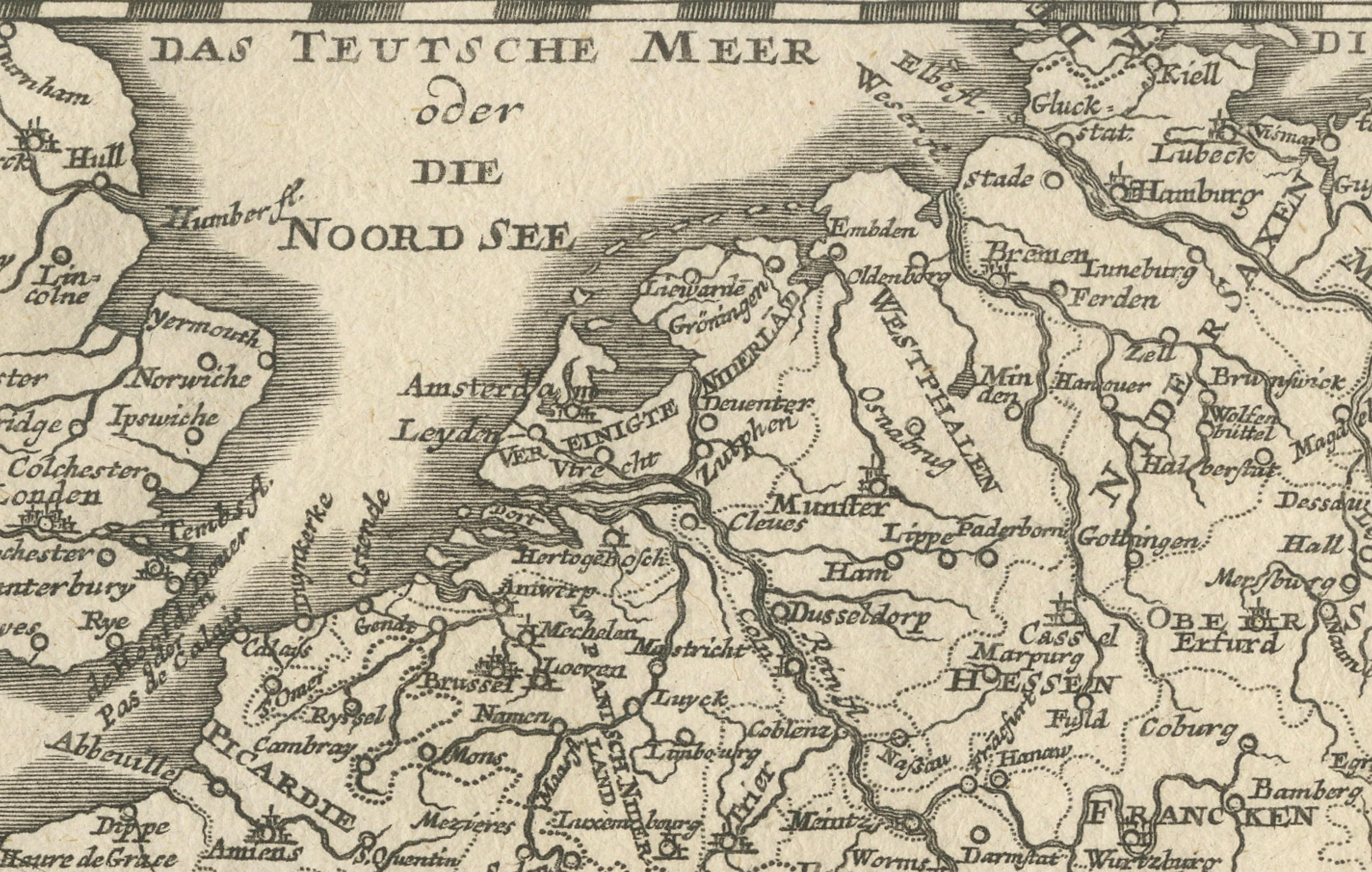 Alemania y las fronteras del Imperio: el Mapa de Bodenehr del Mundo Sacro Romano Germánico, 1710 en venta 1