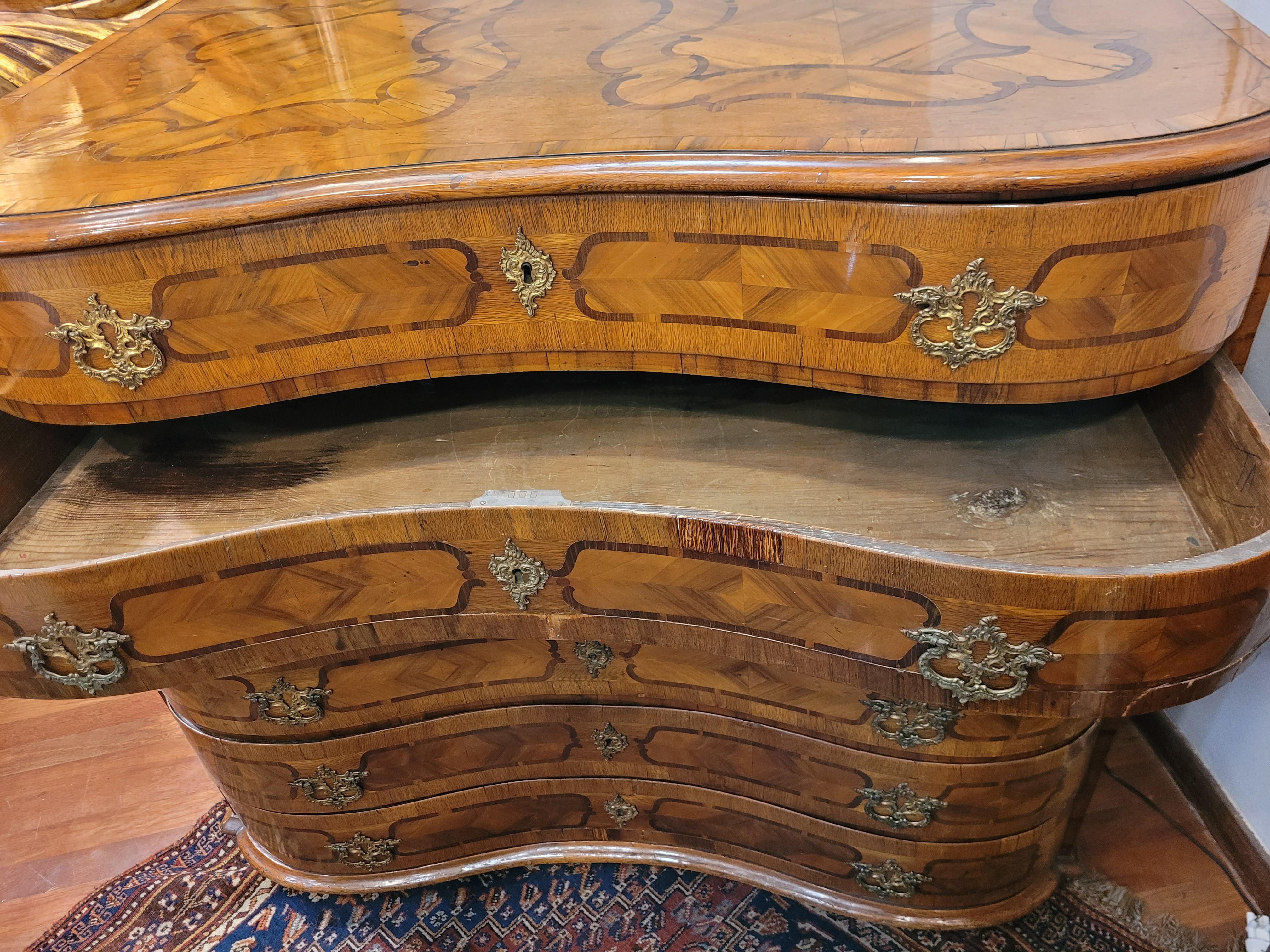 Germany BAROQUE BLACK FOREST 18 th century COMMODE CHEST OF DRAWERS 7