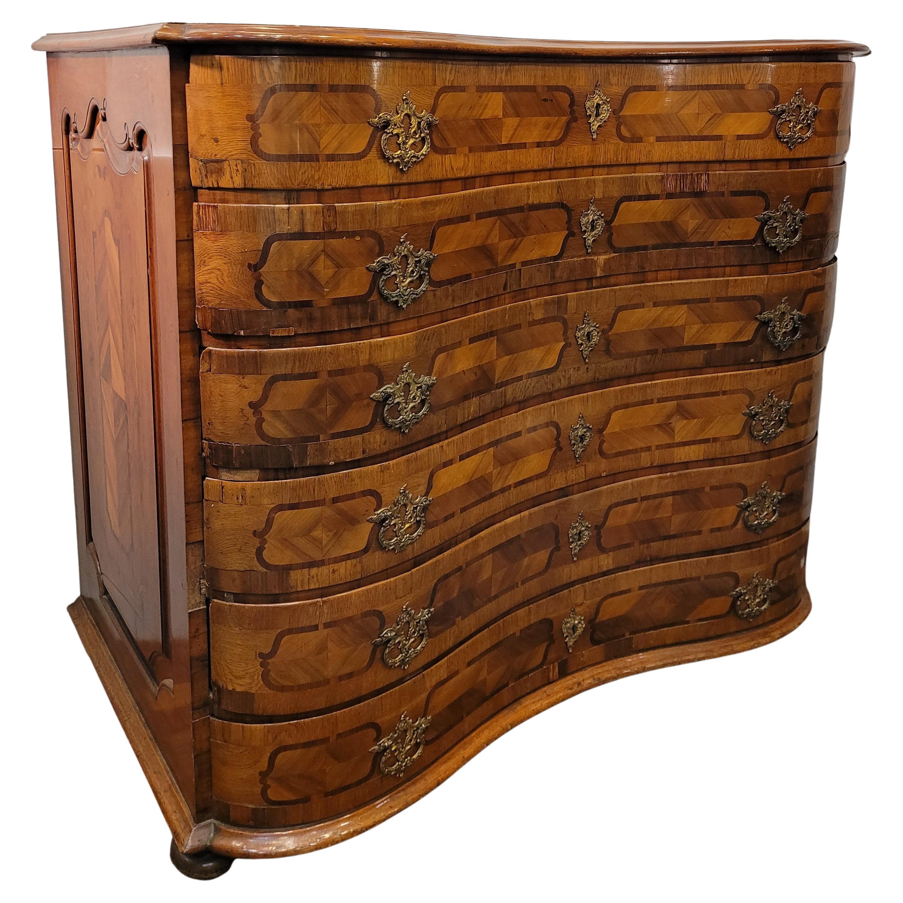 Germany BAROQUE BLACK FOREST 18 th century COMMODE CHEST OF DRAWERS