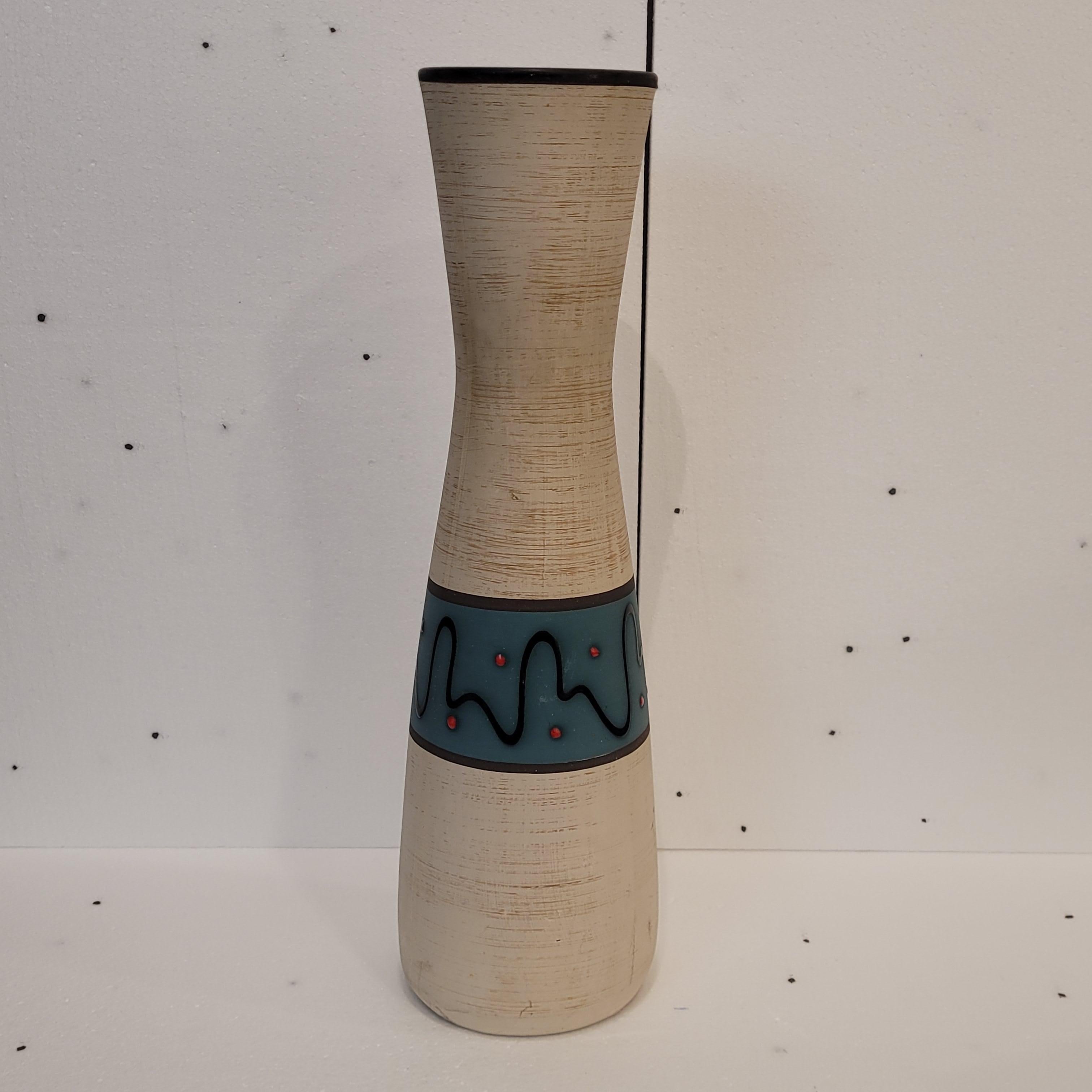 Deutschland Blaue Vase 525, Scheurich Ceramic 60's (Mitte des 20. Jahrhunderts) im Angebot