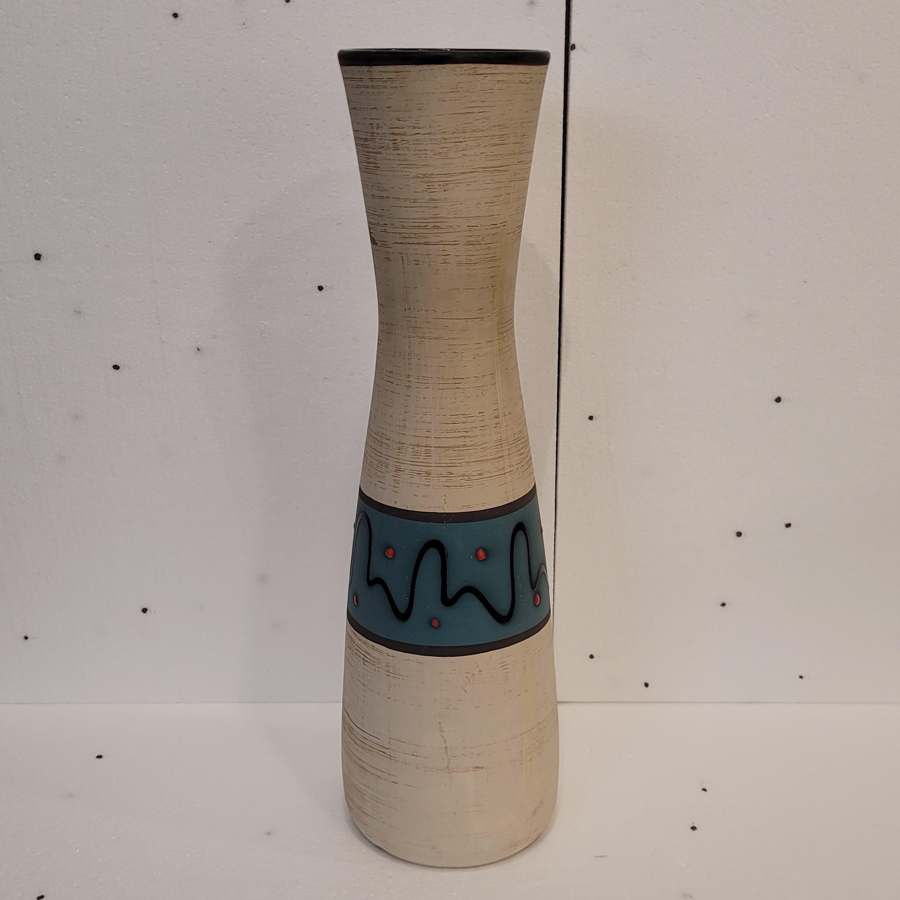 Deutschland Blaue Vase 525, Scheurich Ceramic 60's (Keramik) im Angebot