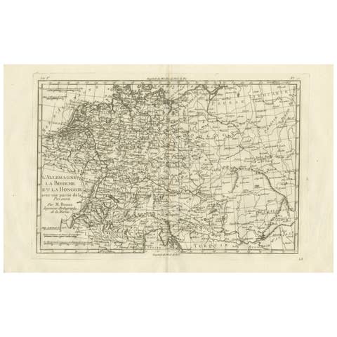 Germany, Bohemia & Hungary – Enlightenment Map by Rigobert Bonne, c.1780