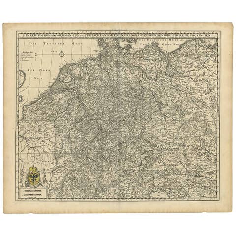 Germany & Bordering Kingdoms Map – N. Visscher, c.1680 Antique Engraving