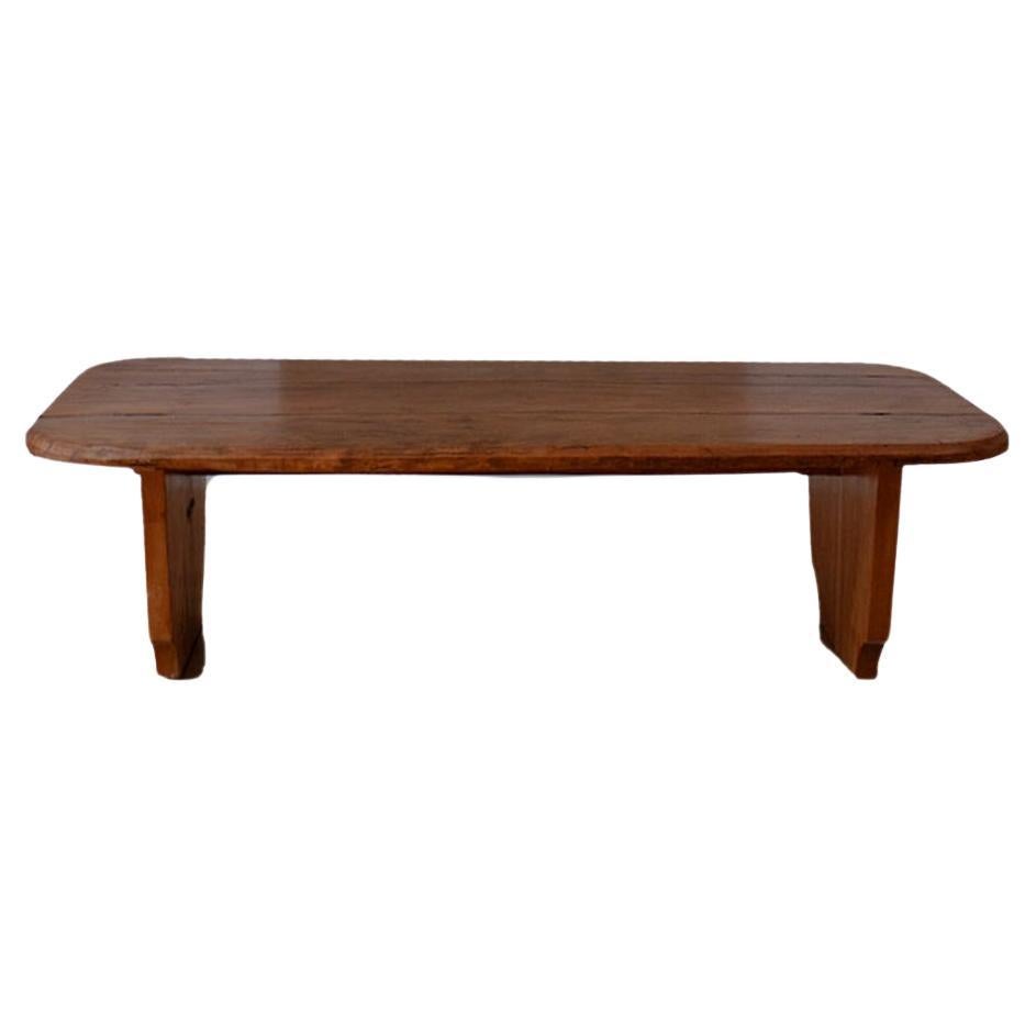 Germany Country Stile Wooden Sofa Table Made from Old Bakery Worktop For Sale