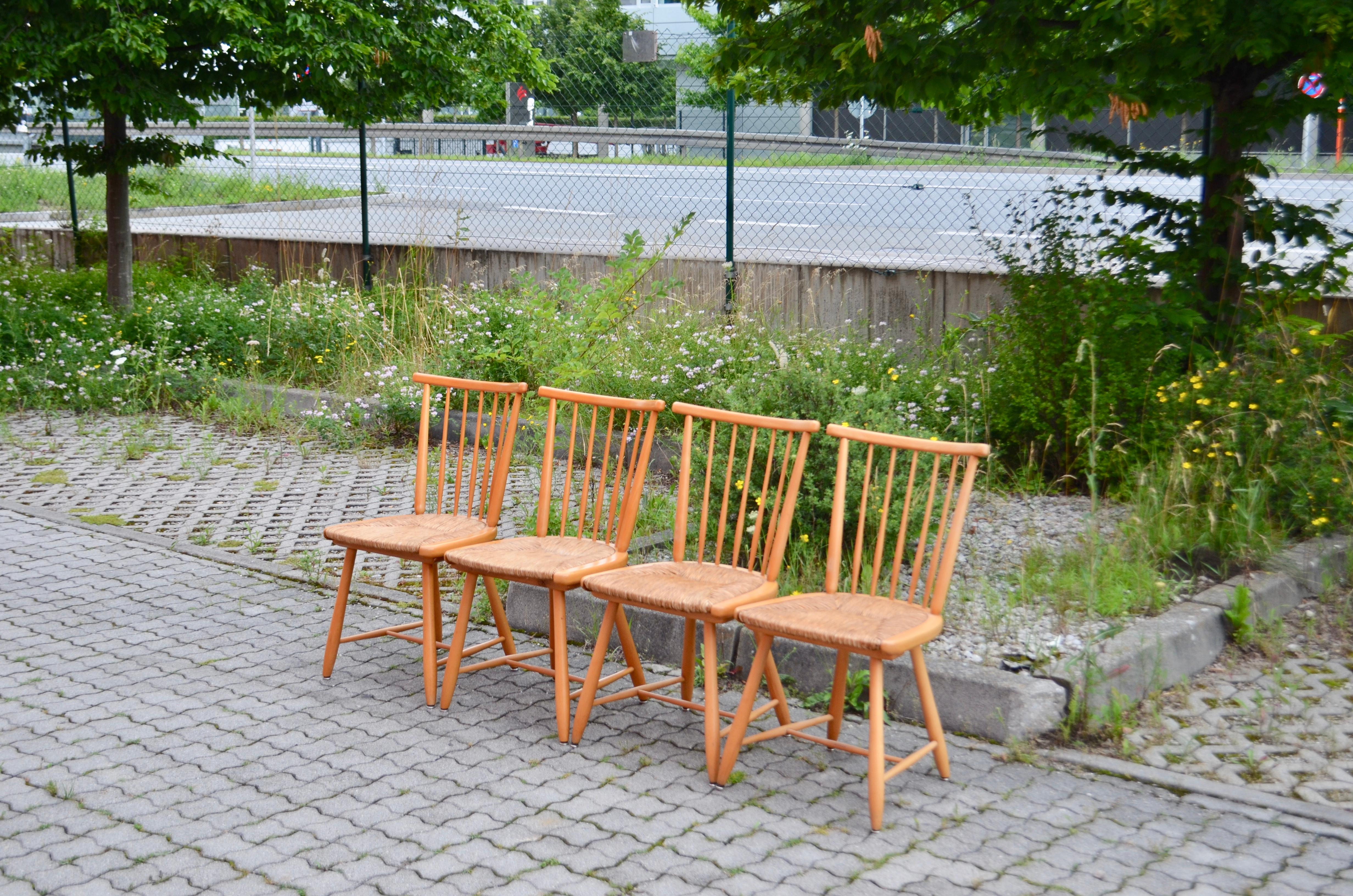 Lacquered Germany Dining Chairs Wk Möbel Arno Lambrecht Wks Series 1950 Set of 4 For Sale