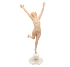 Germany Hutschenreuther 1930 by Karl Tutter Art Deco Sun Child Women Porcelain