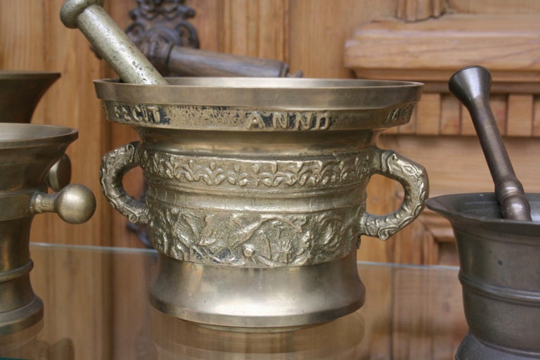 Germany Pharmacy Apothecary Mortar with Pestles, Set of 5 at 1stDibs