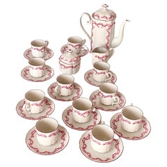 Germany Porcelain Tea or Coffee Service, 25 Pieces, Germany circa 1950