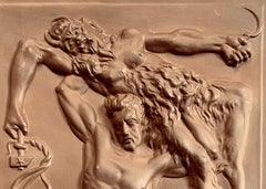 "La Germania trionfa sui sovietici", scultura di propaganda in bassorilievo, Meissen