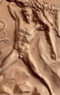 "Germany Triumphing Over the Soviets, " Propaganda Bas Relief Sculpture, Meissen