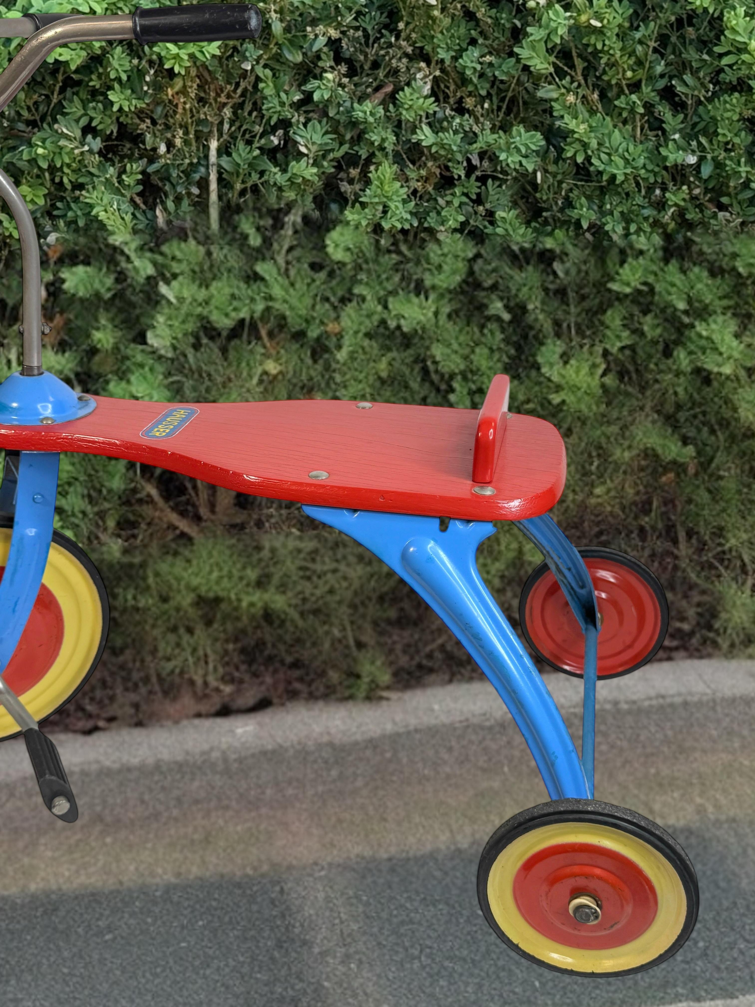 Allemagne vintage Hausser Tricycle pour enfants 1950s / 60s - Jouet ancien - The Collective en vente 8