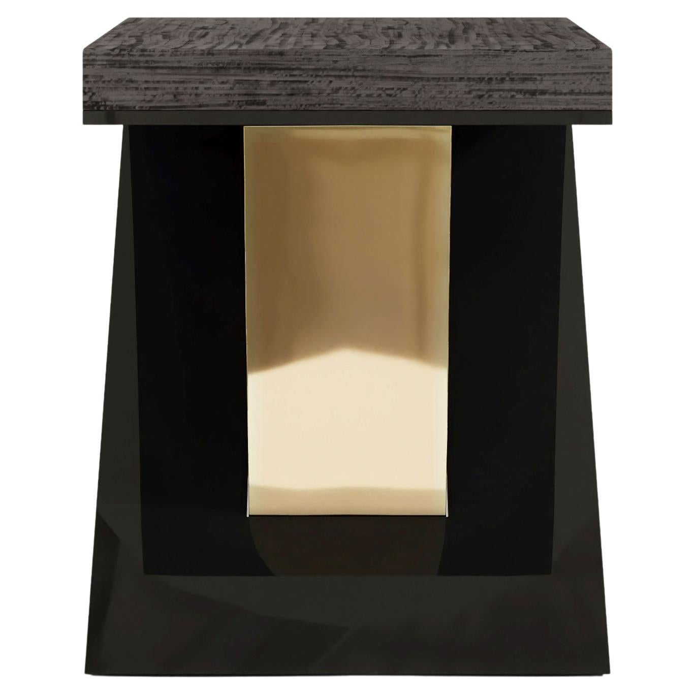 Gero Polished Bronze Side Table by Palena Furniture