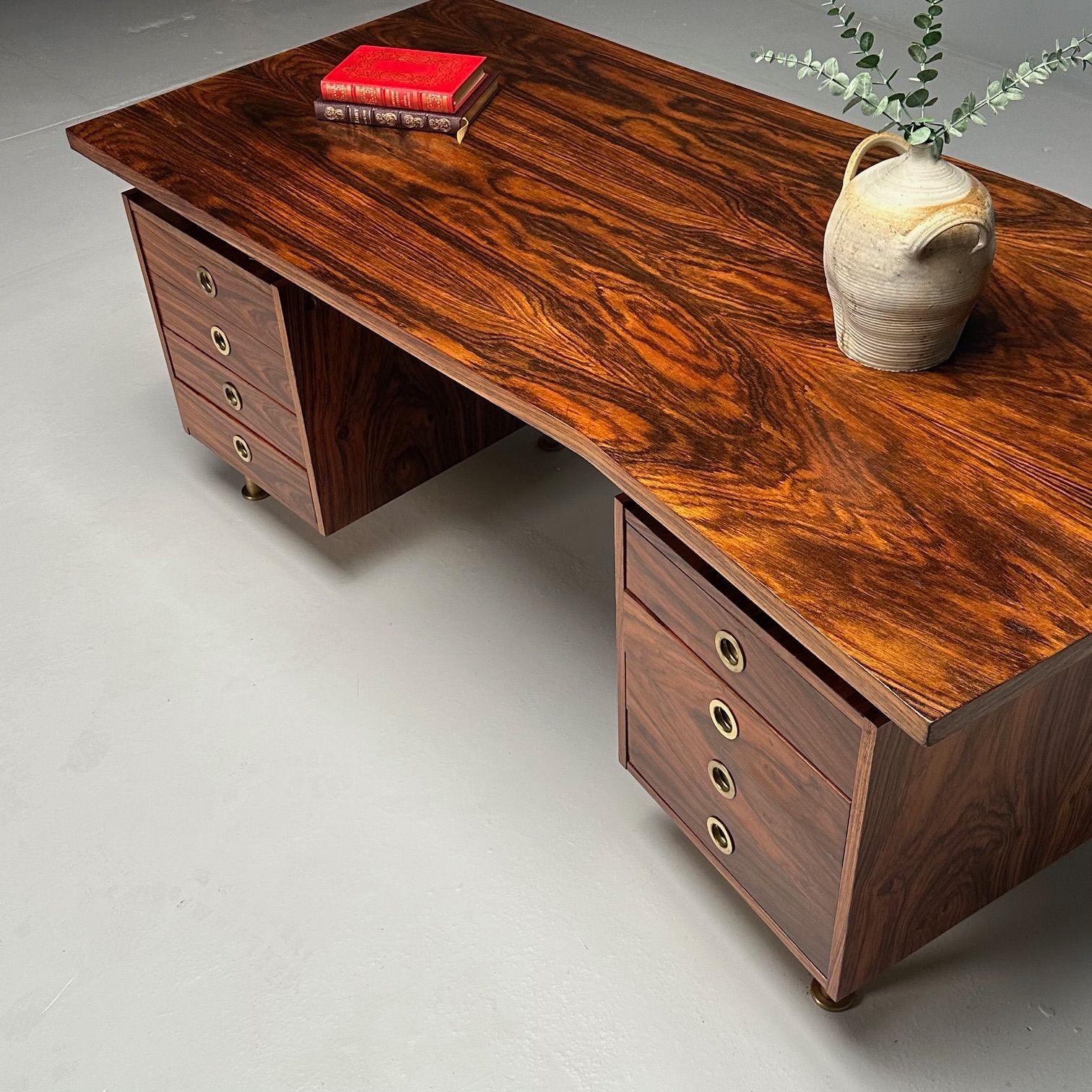 George Coslin, Arredamenti, Italian Mid-Century Modern, Writing Desk, Rosewood For Sale 5