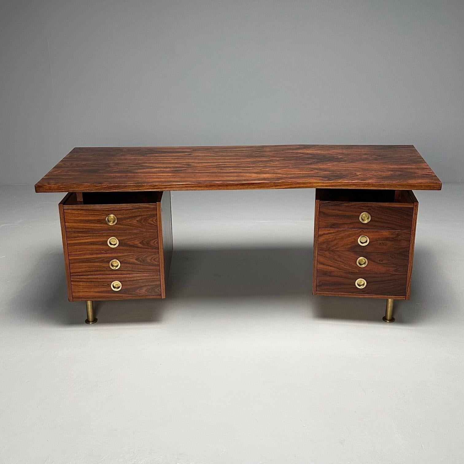 Mid-20th Century George Coslin, Arredamenti, Italian Mid-Century Modern, Writing Desk, Rosewood For Sale