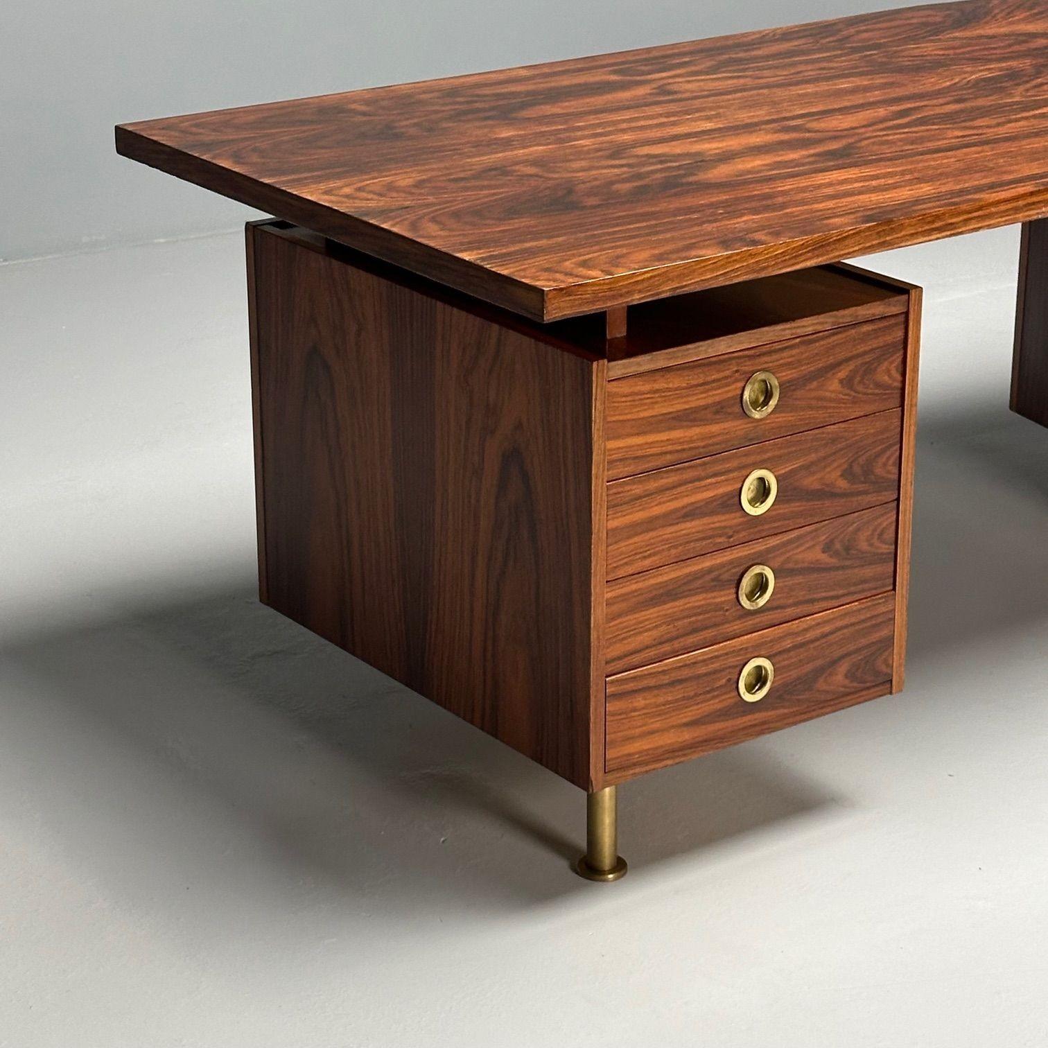 George Coslin, Arredamenti, Italian Mid-Century Modern, Writing Desk, Rosewood For Sale 4