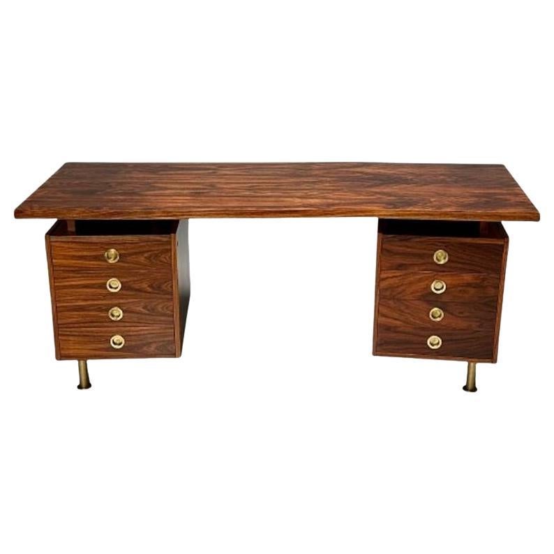 George Coslin, Arredamenti, Italian Mid-Century Modern, Writing Desk, Rosewood For Sale